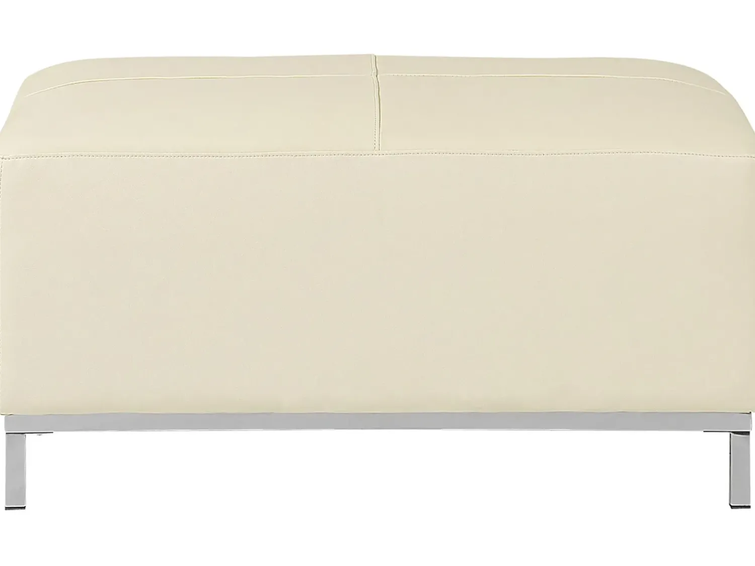 Hot Beliani OSLO Pelle naturale Beige chiaro Beige Argento