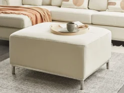 Outlet Beliani OSLO Tessuto Beige Beige Argento
