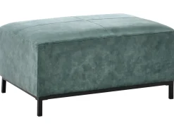 Beliani OSLO Velluto Foglia di tè Blu Nero
