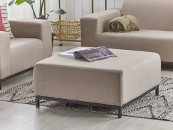 Discount Beliani ROVIGO Tessuto Beige Beige Nero