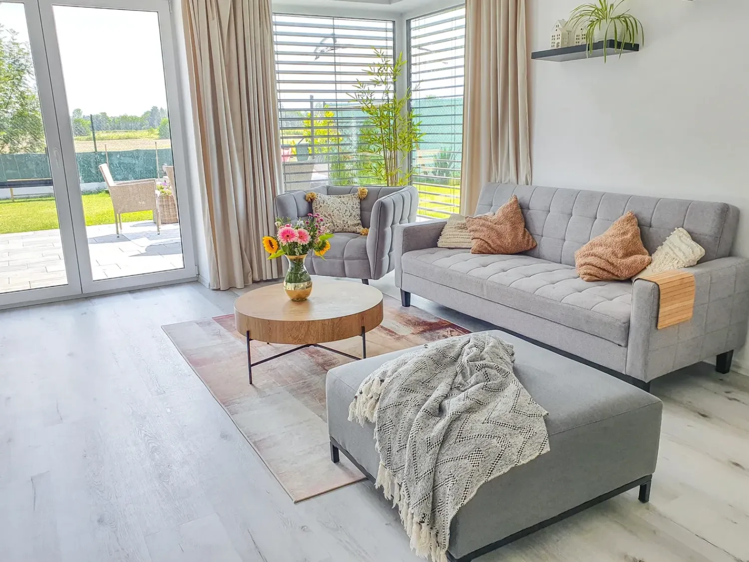 Clearance Beliani ROVIGO Tessuto Grigio Grigio Nero