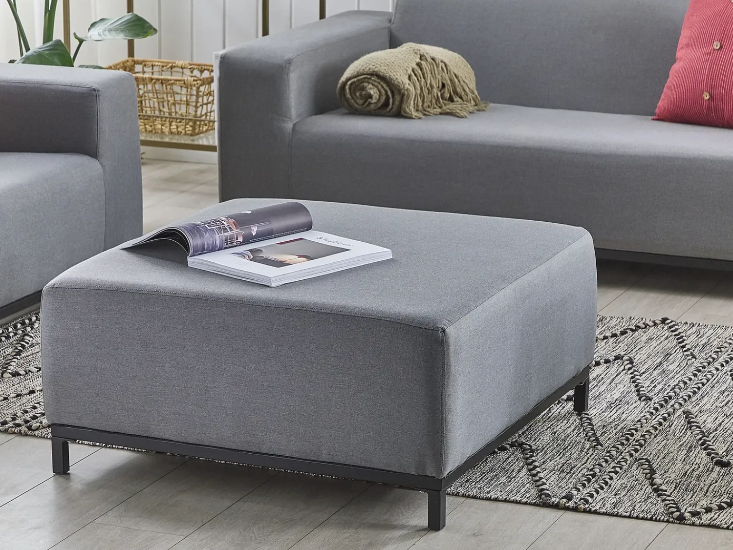 Clearance Beliani ROVIGO Tessuto Grigio Grigio Nero