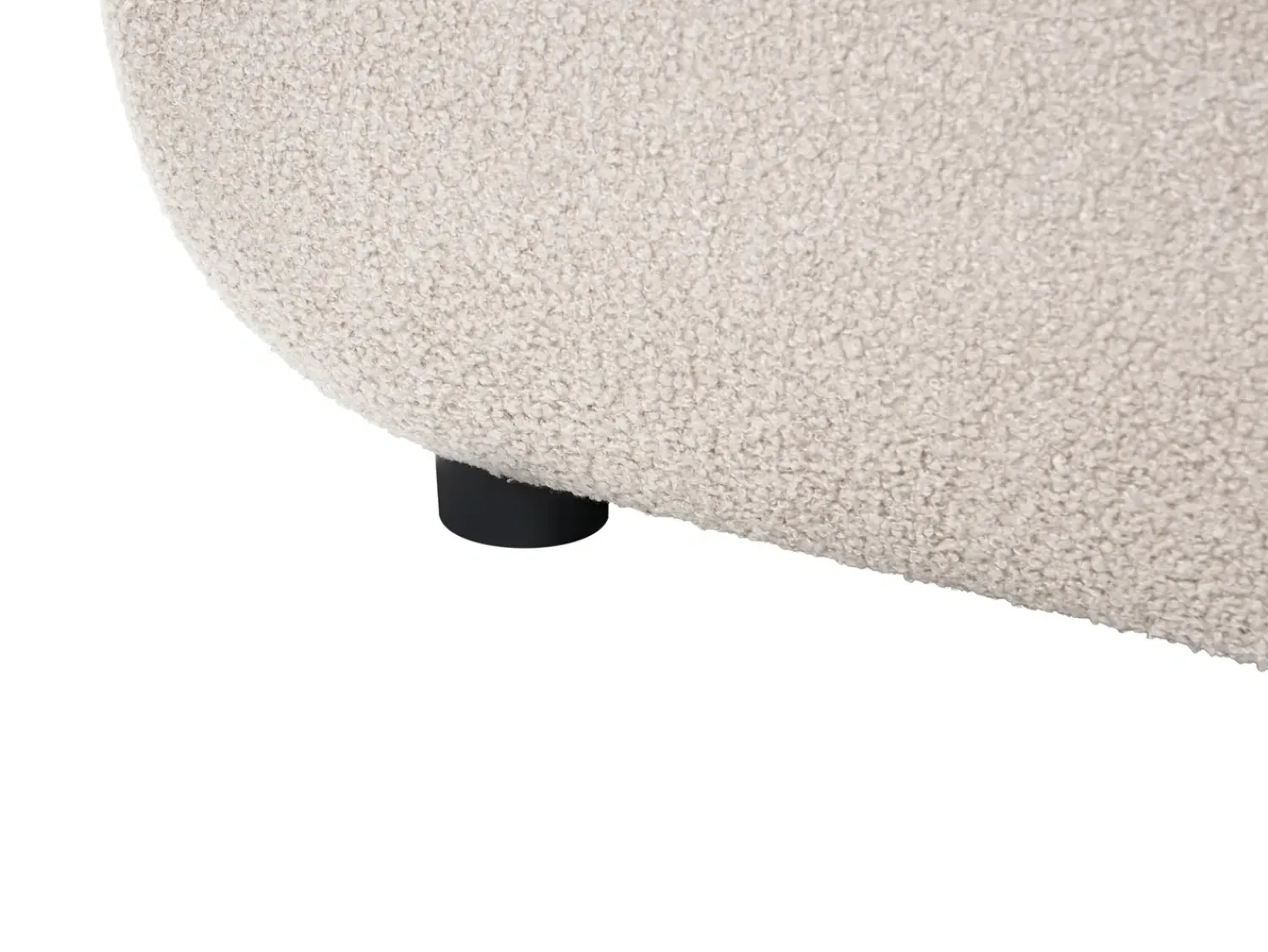 Beliani SALLA Bouclé Beige Beige Nero