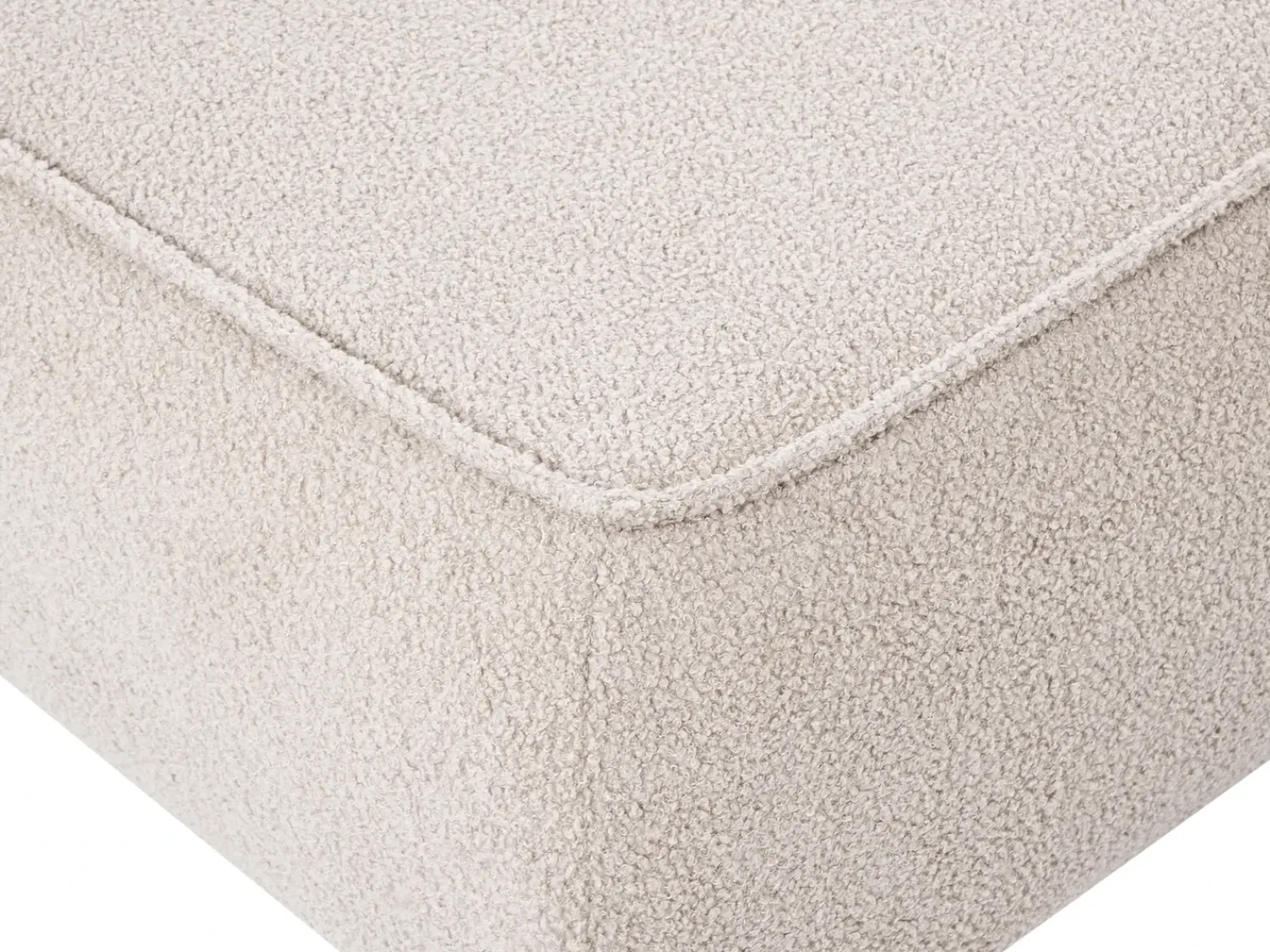 Beliani SALLA Bouclé Beige Beige Nero