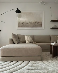 Sale Beliani SIGTUNA Tessuto Beige Beige Nero