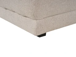 Beliani Ottomana TORPO Tessuto Beige Beige Nero