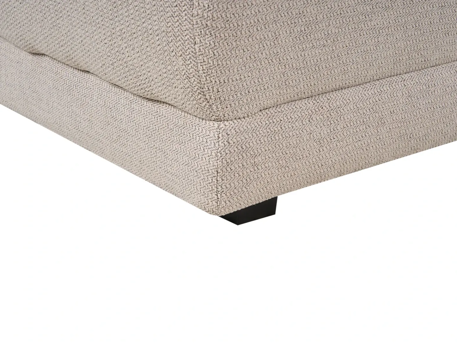Beliani Ottomana TORPO Tessuto Beige Beige Nero