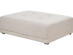 Beliani Ottomana TORPO Tessuto Beige Beige Nero