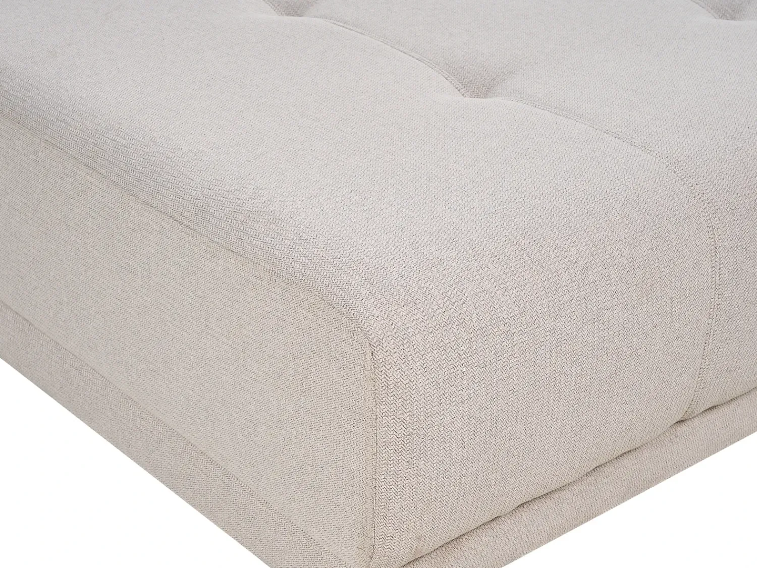 Beliani Ottomana TORPO Tessuto Beige Beige Nero