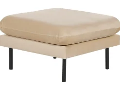 New Beliani VINTERBRO Velluto Beige Beige Nero
