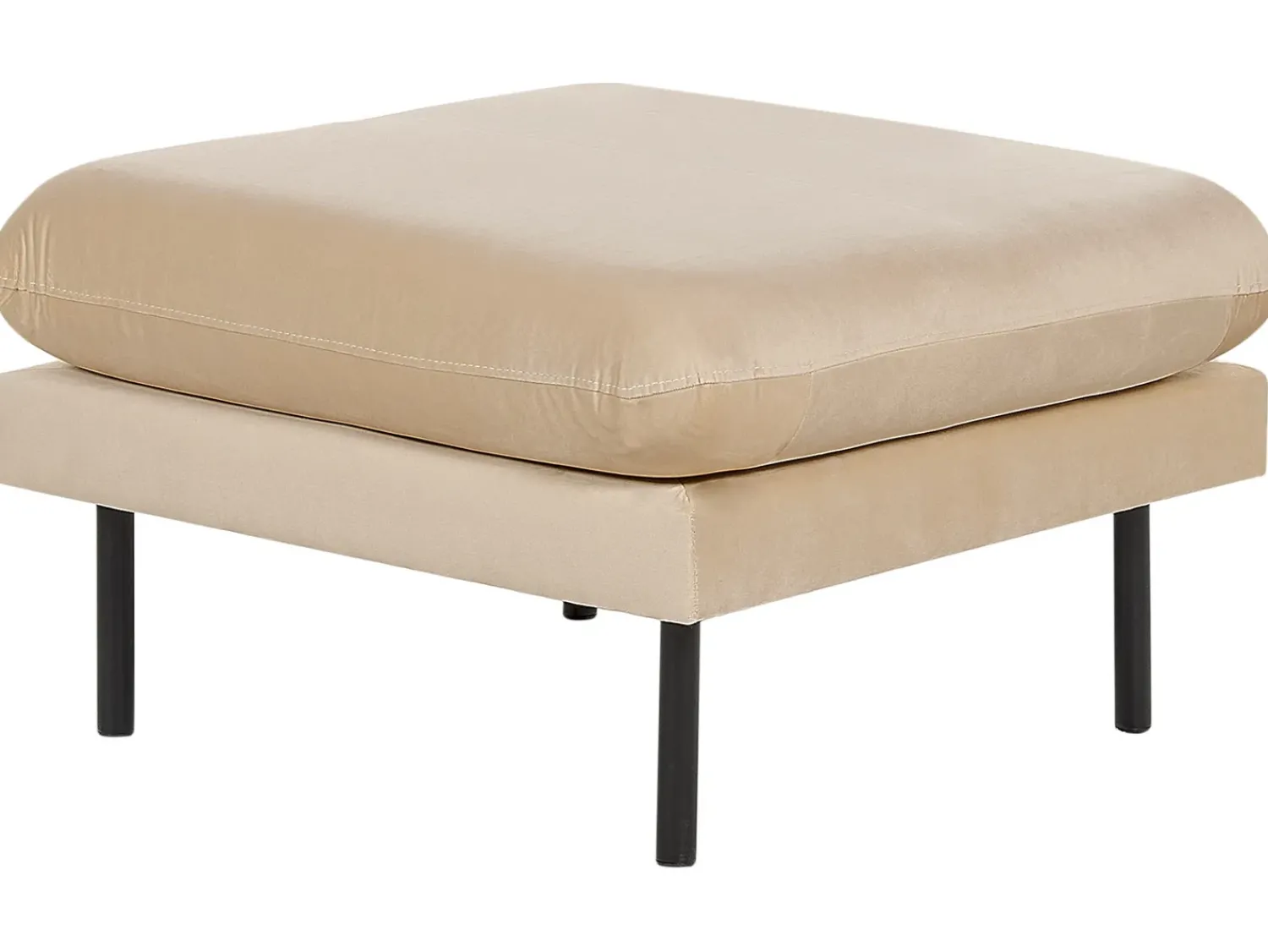 New Beliani VINTERBRO Velluto Beige Beige Nero