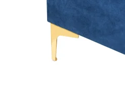 Sale Beliani Ottomano contenitore ABERDEEN Velluto Blu marino Oro Blu