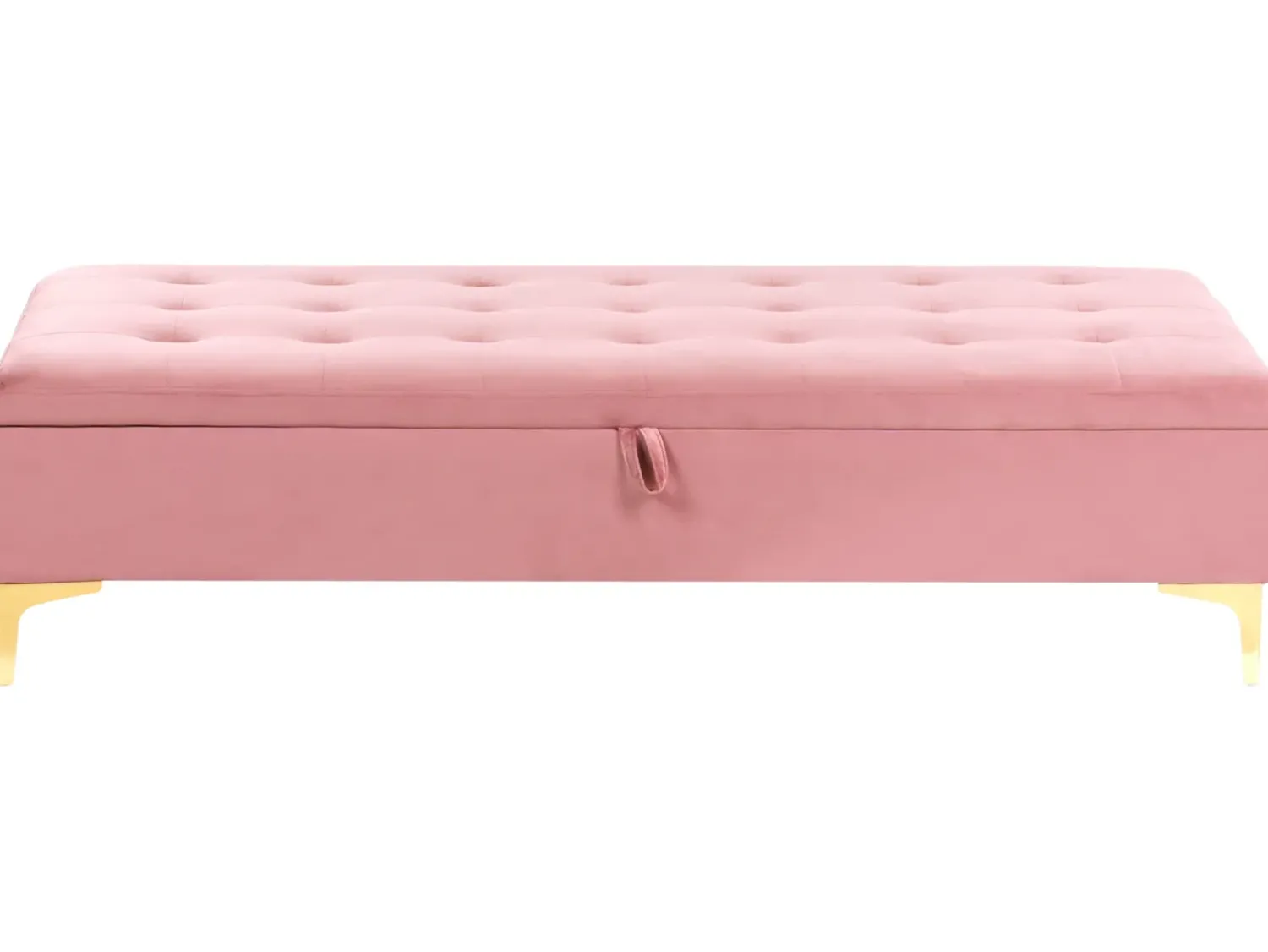 New Beliani ABERDEEN Velluto Rosa Rosa Oro