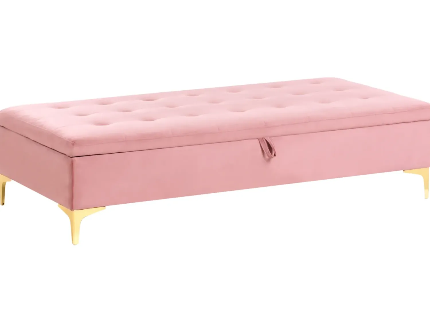 New Beliani ABERDEEN Velluto Rosa Rosa Oro