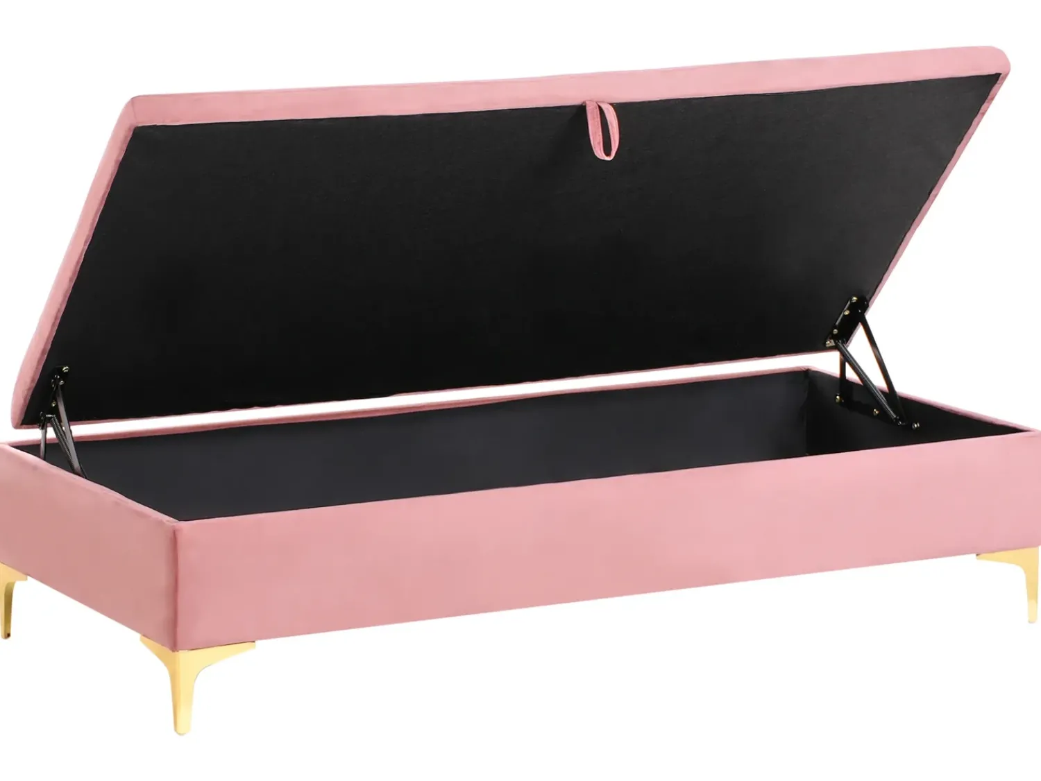 New Beliani ABERDEEN Velluto Rosa Rosa Oro