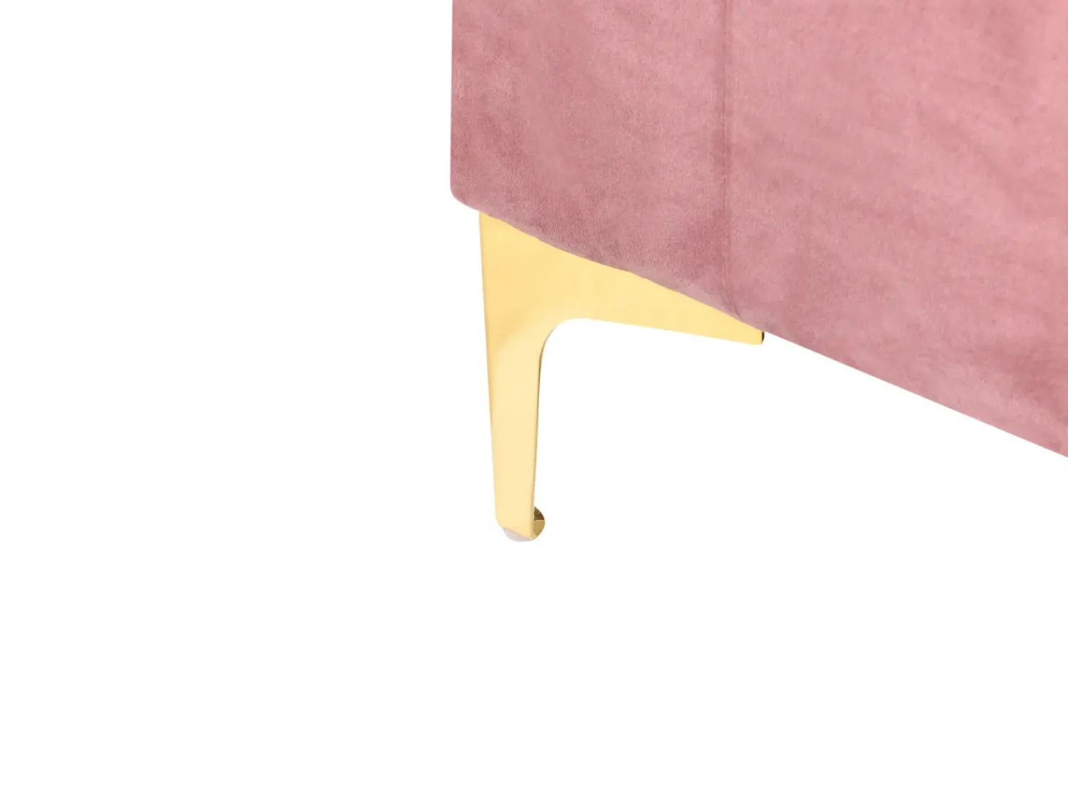 New Beliani ABERDEEN Velluto Rosa Rosa Oro