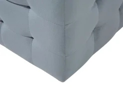 New Beliani Ottomano contenitore MICHIGAN Velluto chiaro Grigio