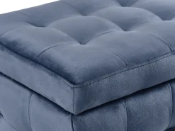 Hot Beliani Ottomano contenitore MICHIGAN Velluto scuro Blu