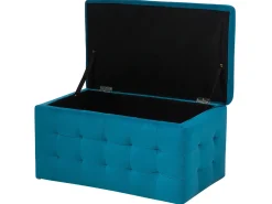 Best Beliani Ottomano contenitore MICHIGAN Velluto oltremare Blu
