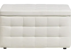 Outlet Beliani Ottomano contenitore MICHIGAN Bianco