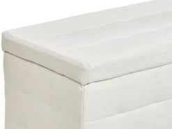 Outlet Beliani Ottomano contenitore MICHIGAN Bianco