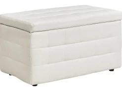 Outlet Beliani Ottomano contenitore MICHIGAN Bianco