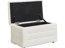 Outlet Beliani Ottomano contenitore MICHIGAN Bianco