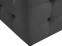 New Beliani Ottomano contenitore MICHIGAN Velluto Nero