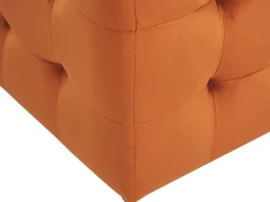Discount Beliani Ottomano contenitore MICHIGAN Velluto Arancione