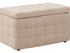 Hot Beliani Ottomano contenitore MICHIGAN Bouclé Beige