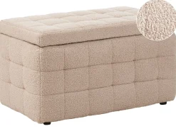 Hot Beliani Ottomano contenitore MICHIGAN Bouclé Beige