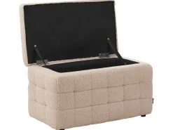 Hot Beliani Ottomano contenitore MICHIGAN Bouclé Beige