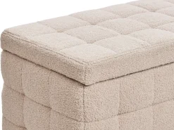 Hot Beliani Ottomano contenitore MICHIGAN Bouclé Beige