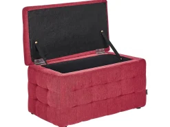 Discount Beliani Ottomano contenitore MICHIGAN Tessuto Rosso