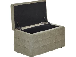 Outlet Beliani Ottomano contenitore MICHIGAN Tessuto oliva Verde