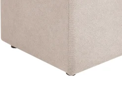 Clearance Beliani Ottomano contenitore OREM Tessuto Beige Beige Nero