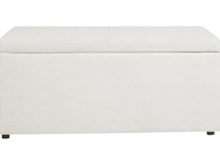 Sale Beliani Ottomano contenitore OREM Tessuto Bianco sporco Bianco Nero
