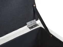 Sale Beliani Ottomano contenitore OREM Tessuto Bianco sporco Bianco Nero