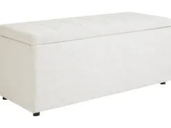 Sale Beliani Ottomano contenitore OREM Tessuto Bianco sporco Bianco Nero