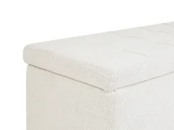Sale Beliani Ottomano contenitore OREM Tessuto Bianco sporco Bianco Nero