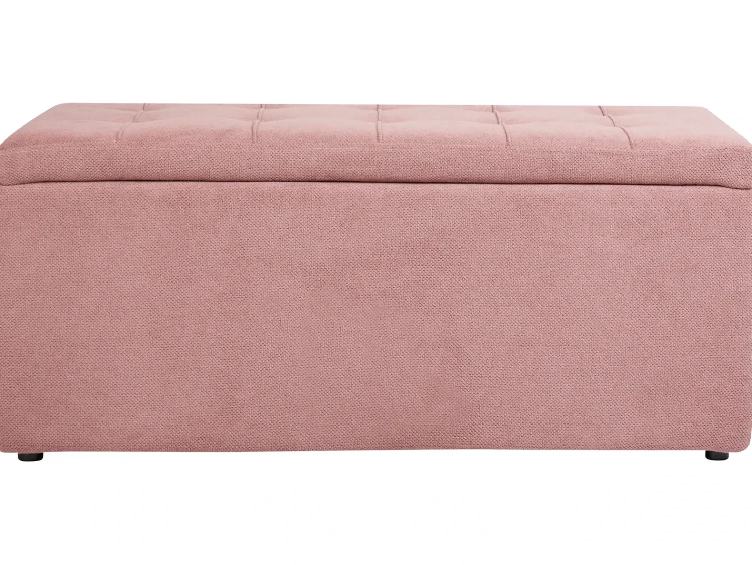 Beliani Ottomano contenitore OREM Tessuto Rosa Rosa Nero