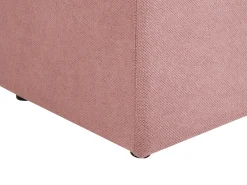 Beliani Ottomano contenitore OREM Tessuto Rosa Rosa Nero