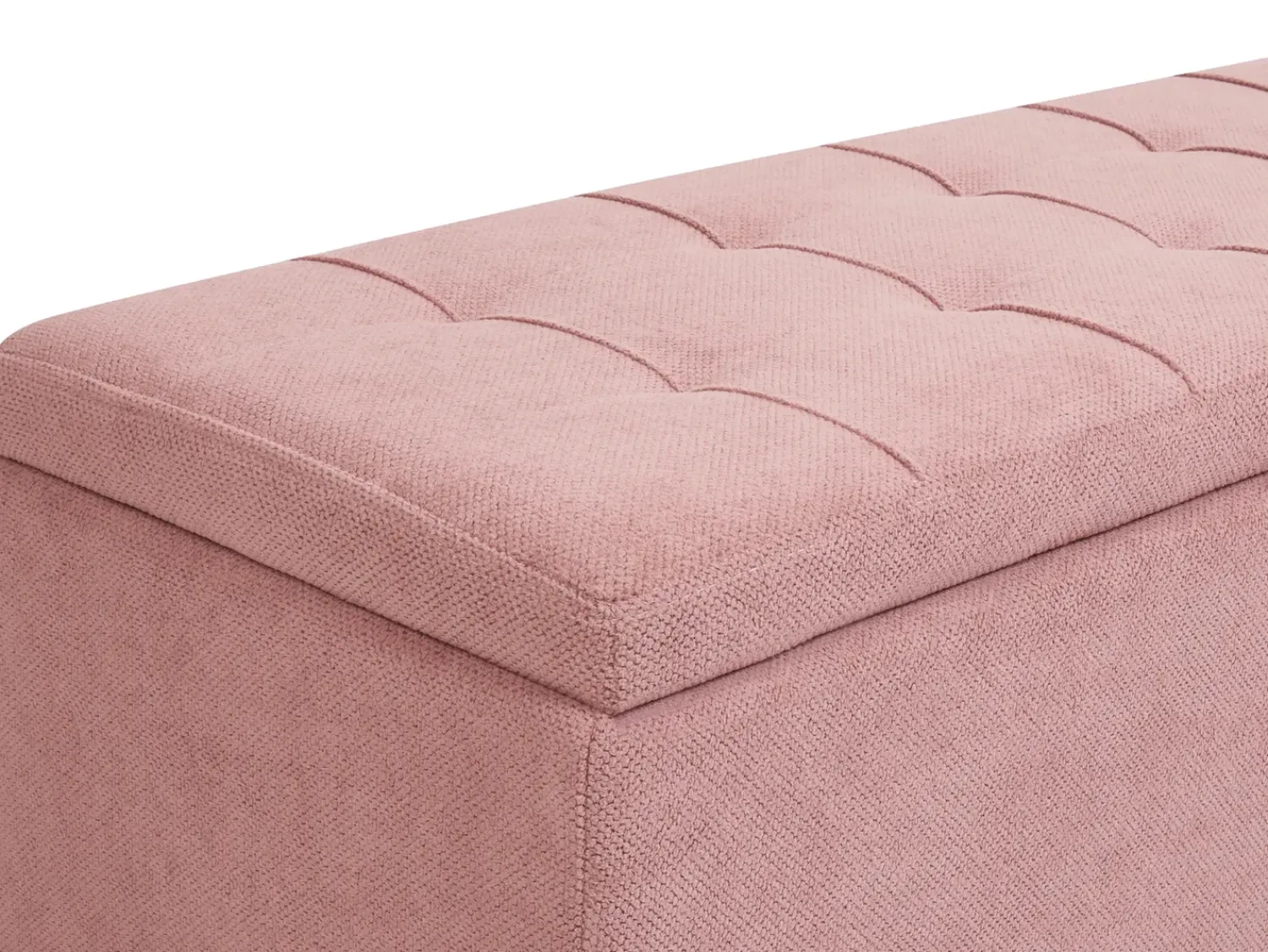Beliani Ottomano contenitore OREM Tessuto Rosa Rosa Nero
