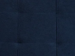 Outlet Beliani Ottomano contenitore OREM Tessuto Blu marino Blu Nero