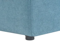Clearance Beliani Ottomano contenitore OREM Tessuto 100 cm 40 cm Blu Blu Nero