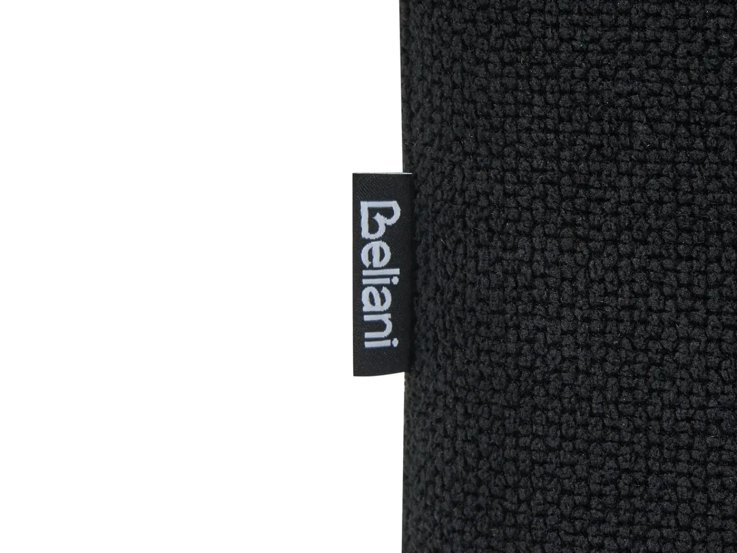 New Beliani Ottomano contenitore OREM Tessuto 100 cm 40 cm Nero
