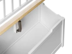 Clearance Beliani Panca contenitore BERRIMA Legno di pino Marrone chiaro/Bianco Bianco Marrone