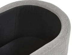 Best Beliani Panca contenitore imbottita HAYWARD Tessuto Grigio chiaro Marrone Grigio