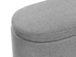 Best Beliani Panca contenitore imbottita HAYWARD Tessuto Grigio chiaro Marrone Grigio