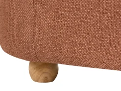 Beliani Panca contenitore imbottita HAYWARD Tessuto 98 cm 44 cm dorato Marrone